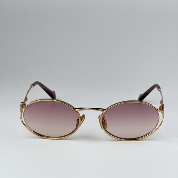 Miu Miu MU52YS 5AK06S BRAND NEW Sunglasses Gold Brown Gradient Violet Unisex main image 8